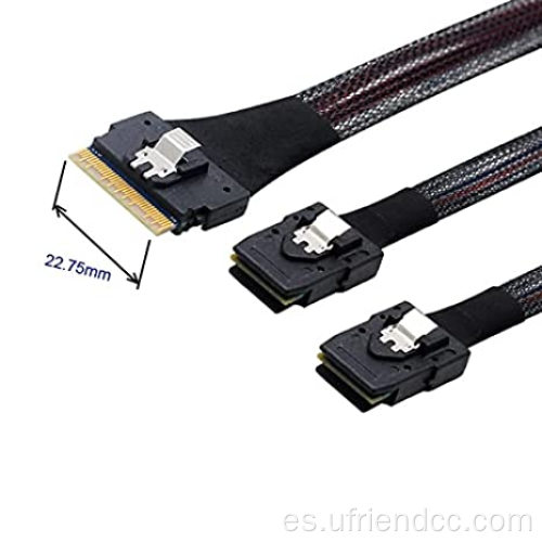 SFF-8654 a SFF-8087 Cable de disco duro del servidor 12 Gbps